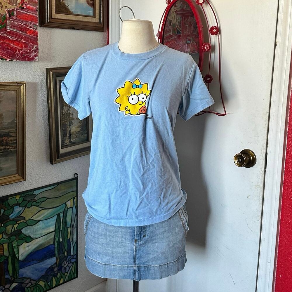 changes simpsons maggie baby blue graphic short sleeve shirt